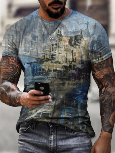 Overlay City Print Short Sleeve Men's T-Shirt
